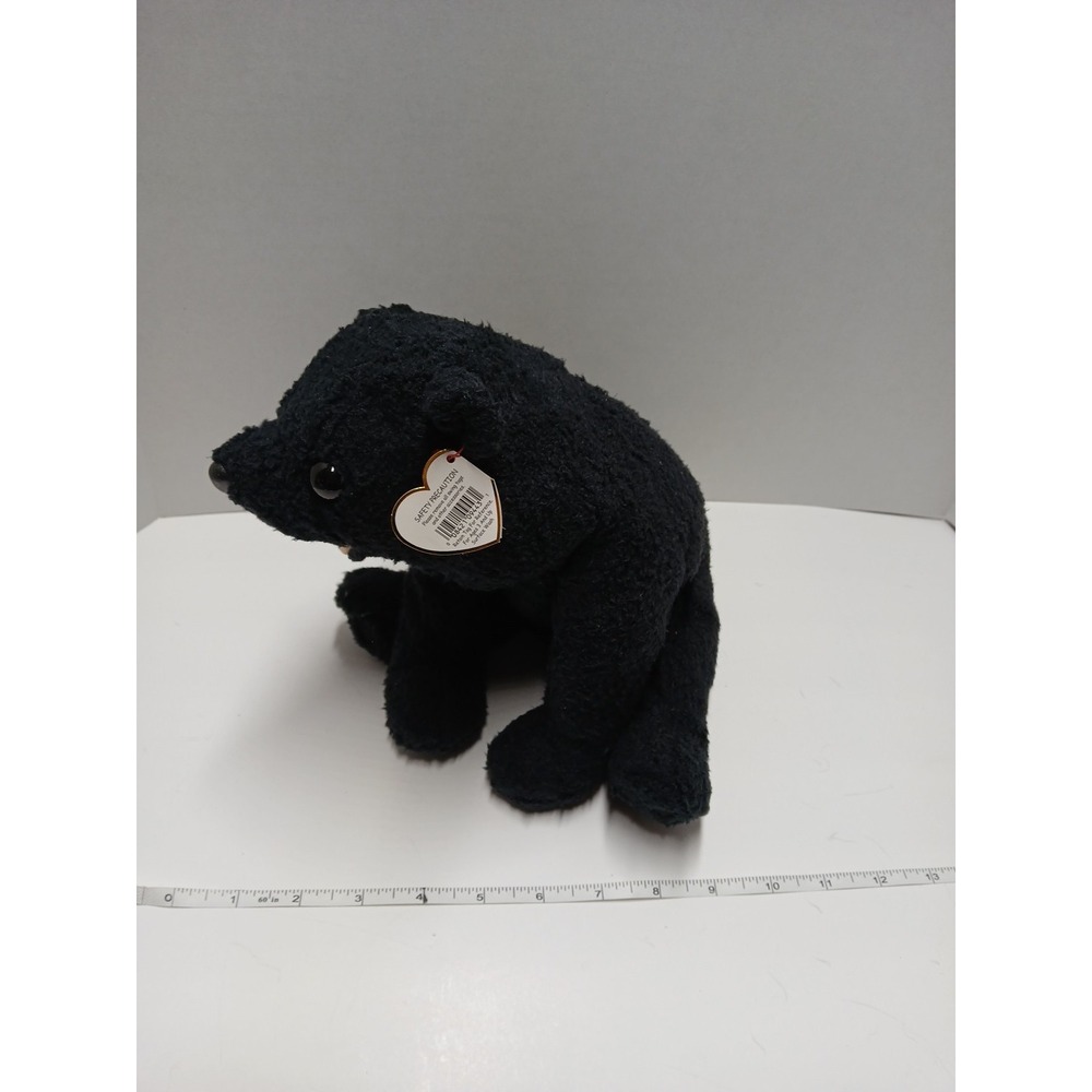 Ty Beanie Buddy - CINDERS the Bear (12 Inch) NEW MWMTs Plush Stuffed Animal Toy - Picture 2 of 11